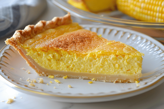 Corn custard pie