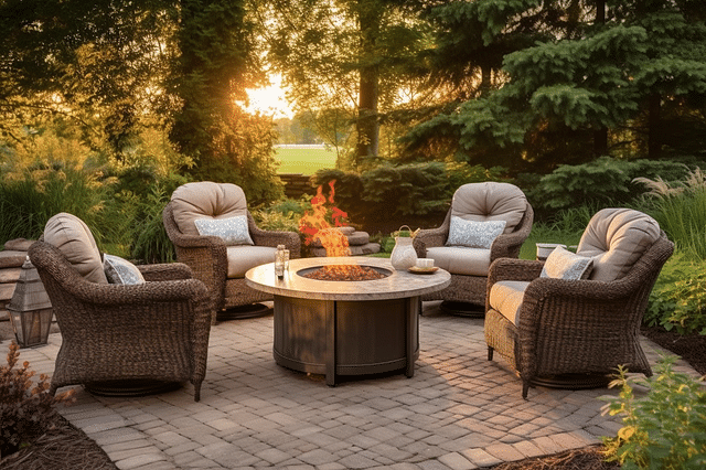 How to Select and Arrange Outdoor Furniture for a Fire Pit Area