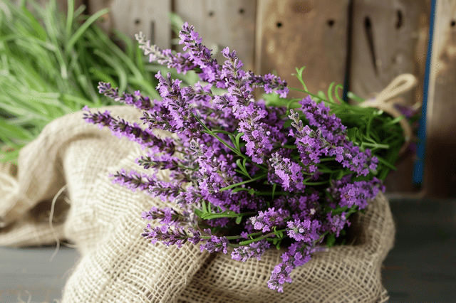 Harvesting lavender