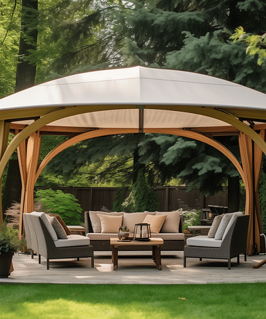 How can I choose the right gazebo for my garden's theme and size?