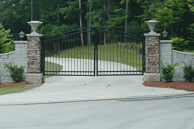 Modest driveway gate