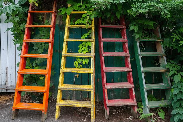 Creative Ways to Use Old Ladders in the Garden