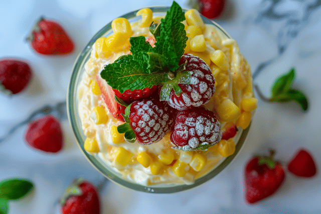 Sweet corn dessert