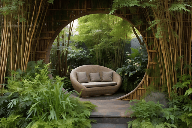 Tranquil bamboo corner