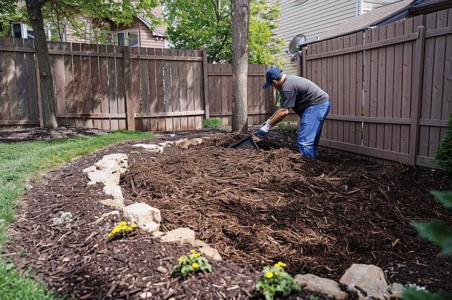 Adding mulch as ground cover